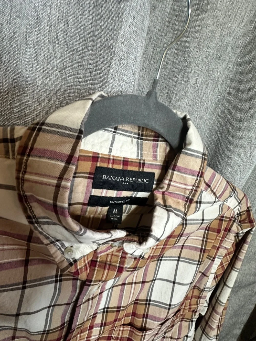 Banana Republic Men's Plaid Long Sleeve Button Down 